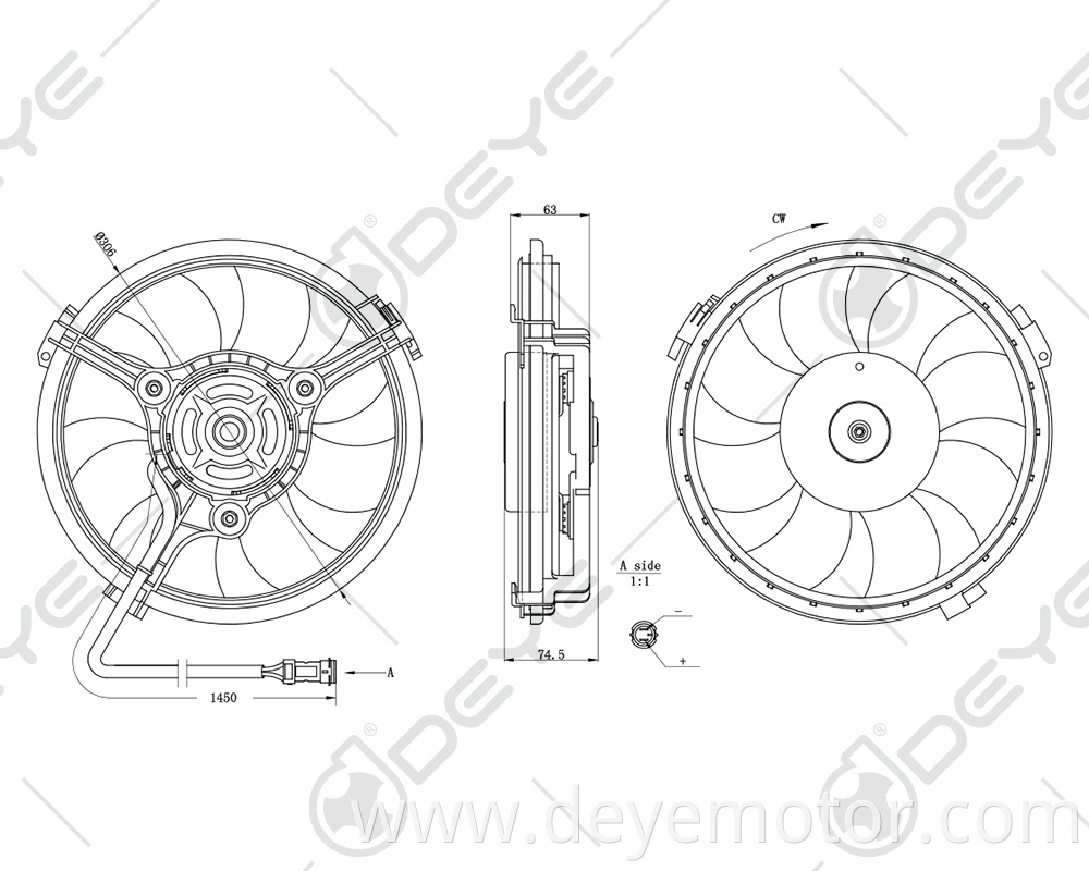 7M0959455M auto radiator cooling fan for A4 A6 A8 Cabriolet Ford Galaxy VW SEAT